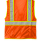 CornerStone® ANSI 107 Class 2 Surveyor Zippered Two-Tone Vest - Safety Orange