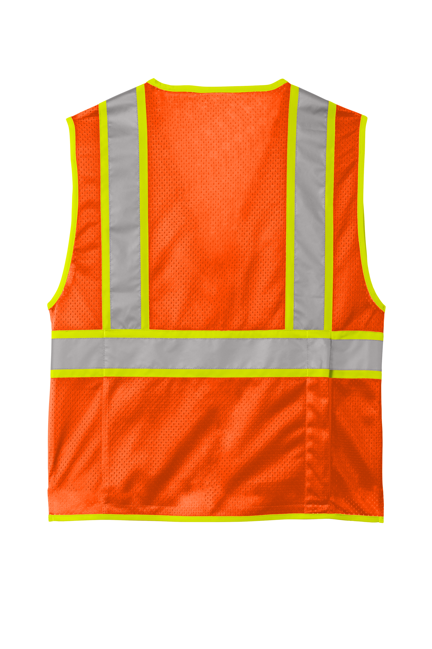 CornerStone® ANSI 107 Class 2 Surveyor Zippered Two-Tone Vest - Safety Orange