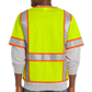 CornerStone® ANSI 107 Class 3 Surveyor Mesh Zippered Two-Tone Short Sleeve Vest - Safety Yellow