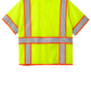 CornerStone® ANSI 107 Class 3 Surveyor Mesh Zippered Two-Tone Short Sleeve Vest - Safety Yellow
