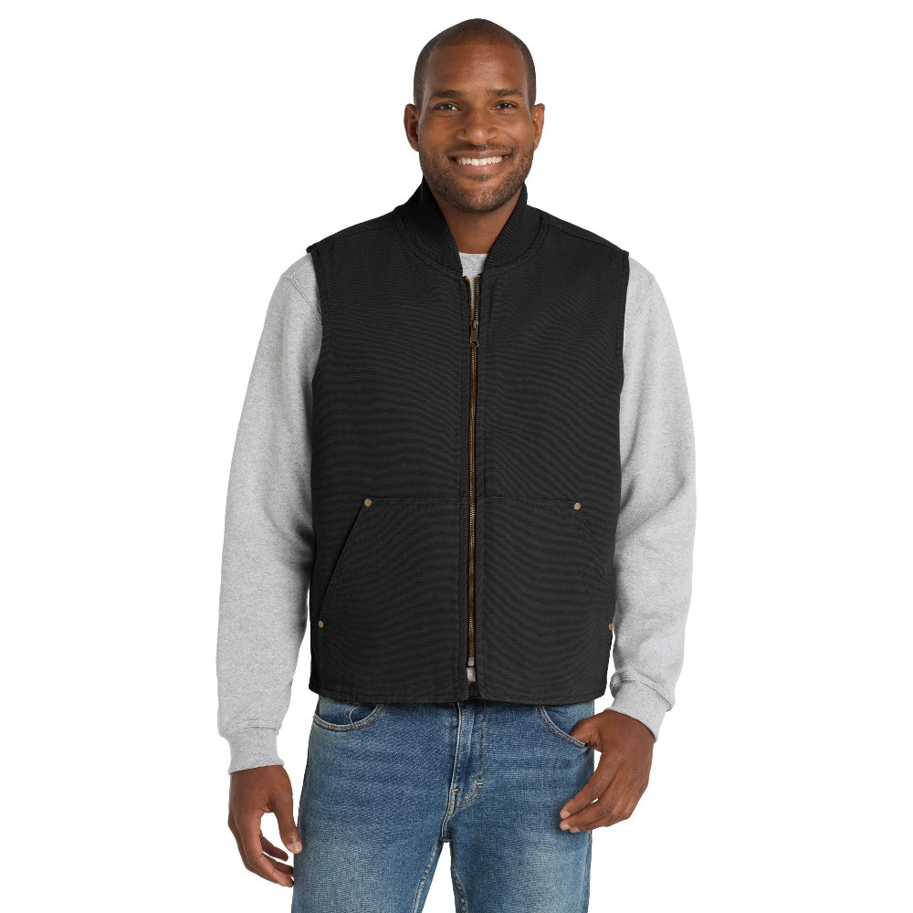 CornerStone® Washed Duck Cloth Vest - Black