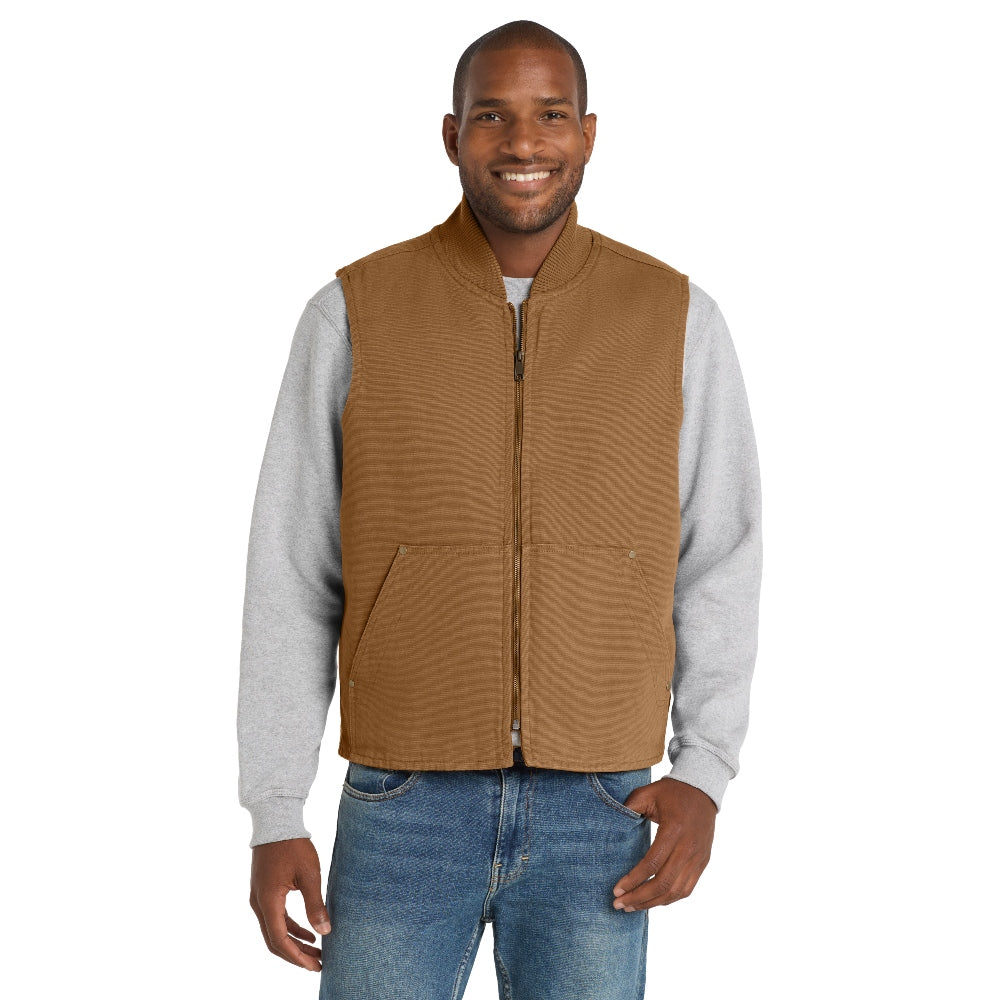 CornerStone® Washed Duck Cloth Vest - Duck Brown