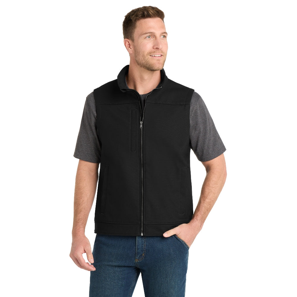 CornerStone® Duck Bonded Soft Shell Vest - Black
