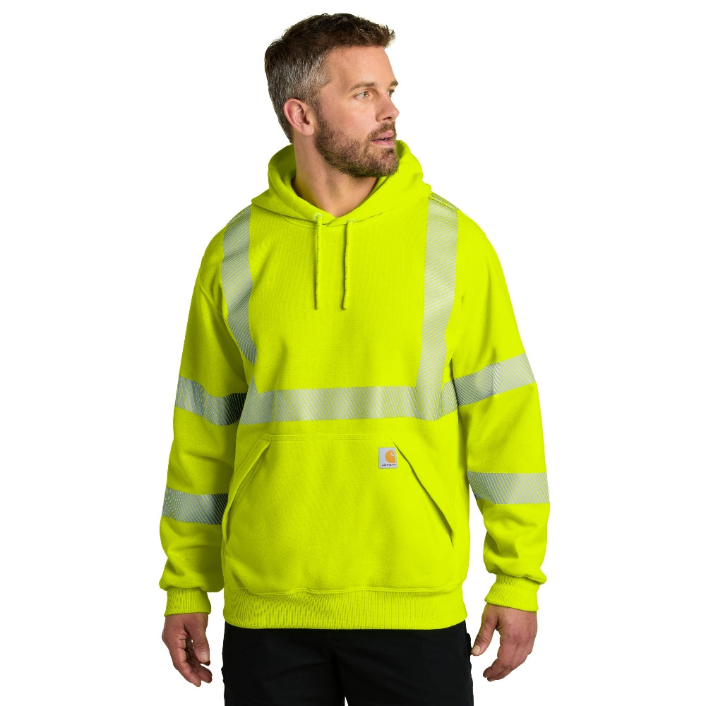 Carhartt® ANSI 107 Class 3 Hooded Sweatshirt - Brite Lime