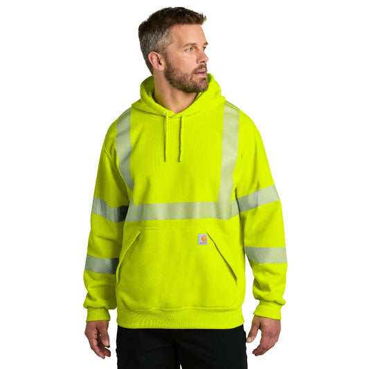 Carhartt® ANSI 107 Class 3 Hooded Sweatshirt - Brite Lime