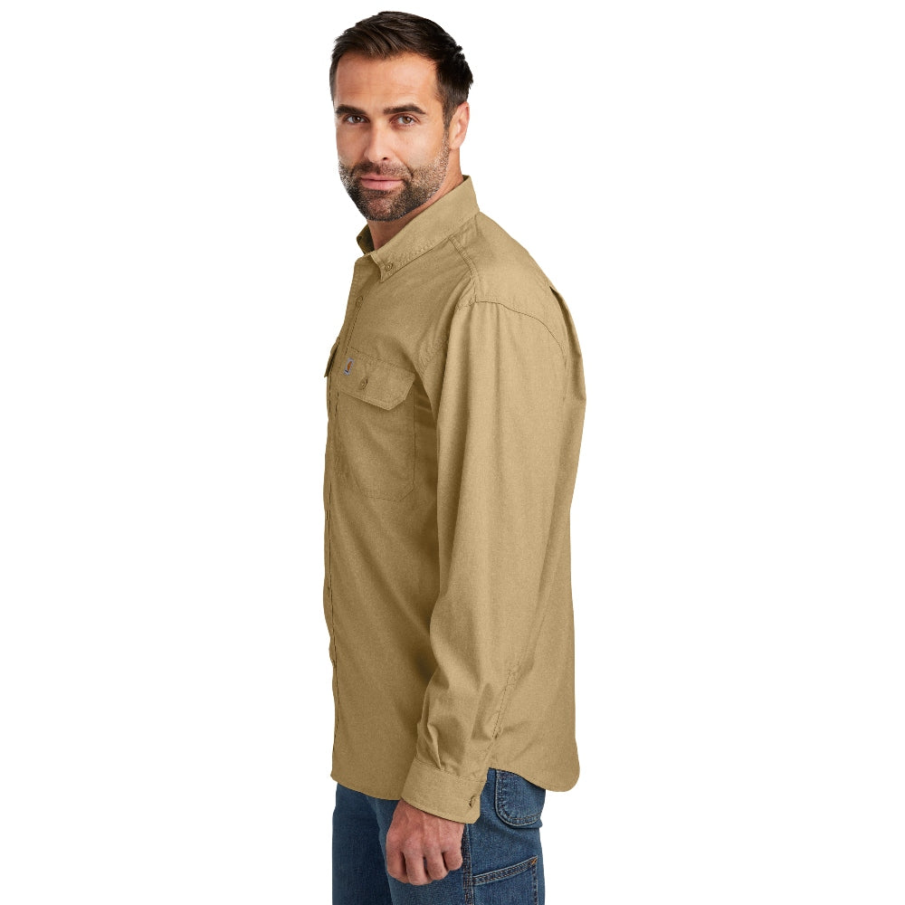Carhartt Force® Solid Long Sleeve Shirt - Dark Khaki