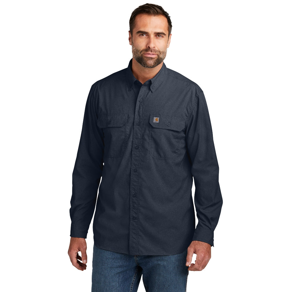 Carhartt Force® Solid Long Sleeve Shirt - Navy