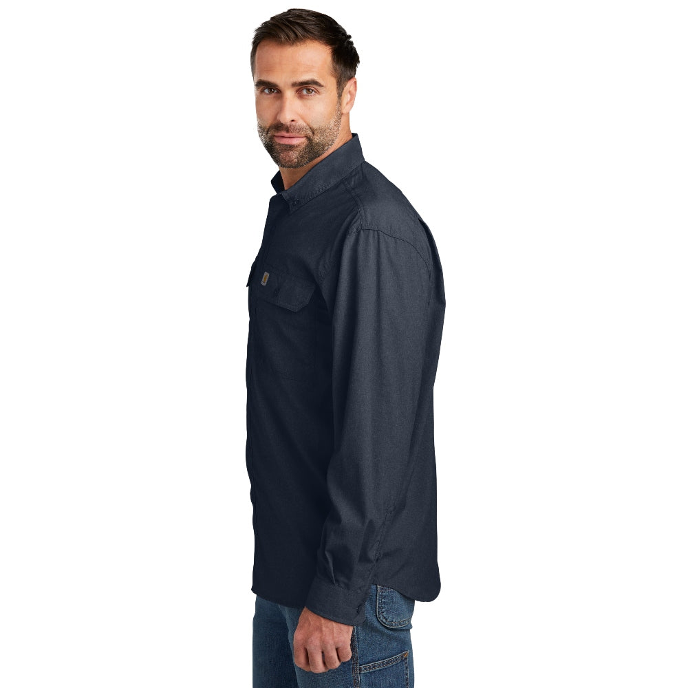Carhartt Force® Solid Long Sleeve Shirt - Navy
