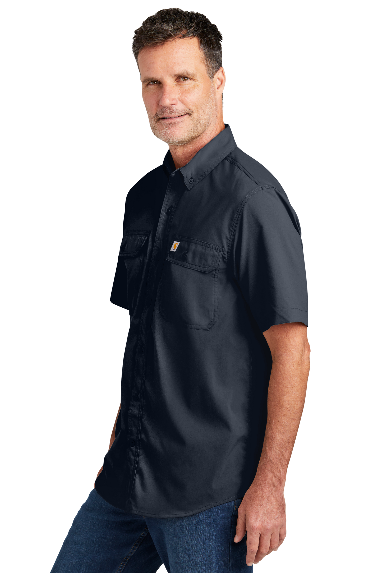 Carhartt Force® Solid Short Sleeve Shirt - Navy