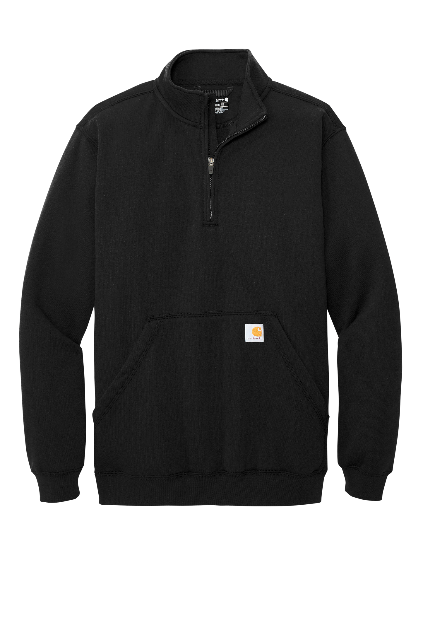Carhartt® Midweight 1/4-Zip Mock Neck Sweatshirt - Black