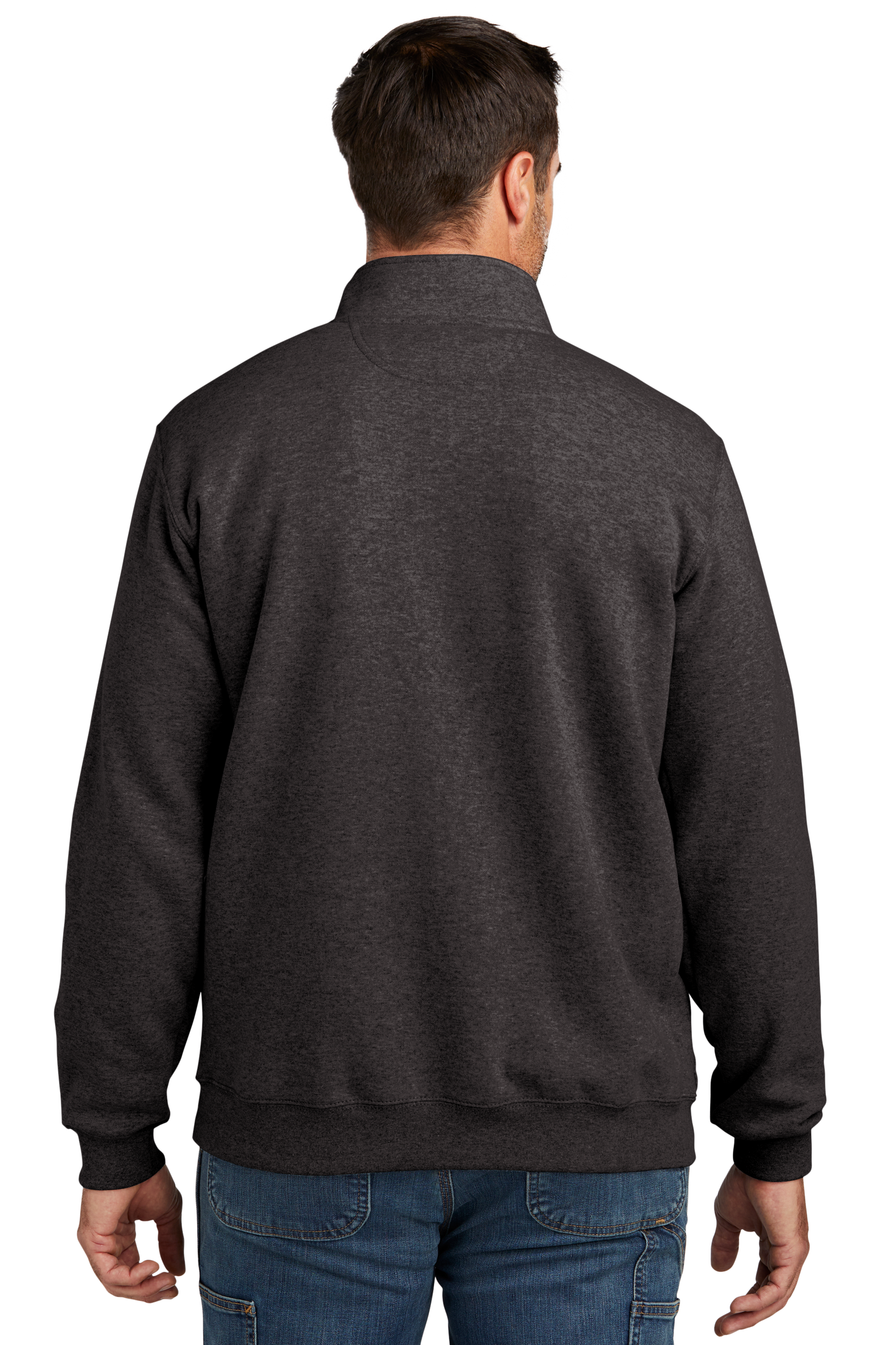 Carhartt® Midweight 1/4-Zip Mock Neck Sweatshirt - Carbon Heather