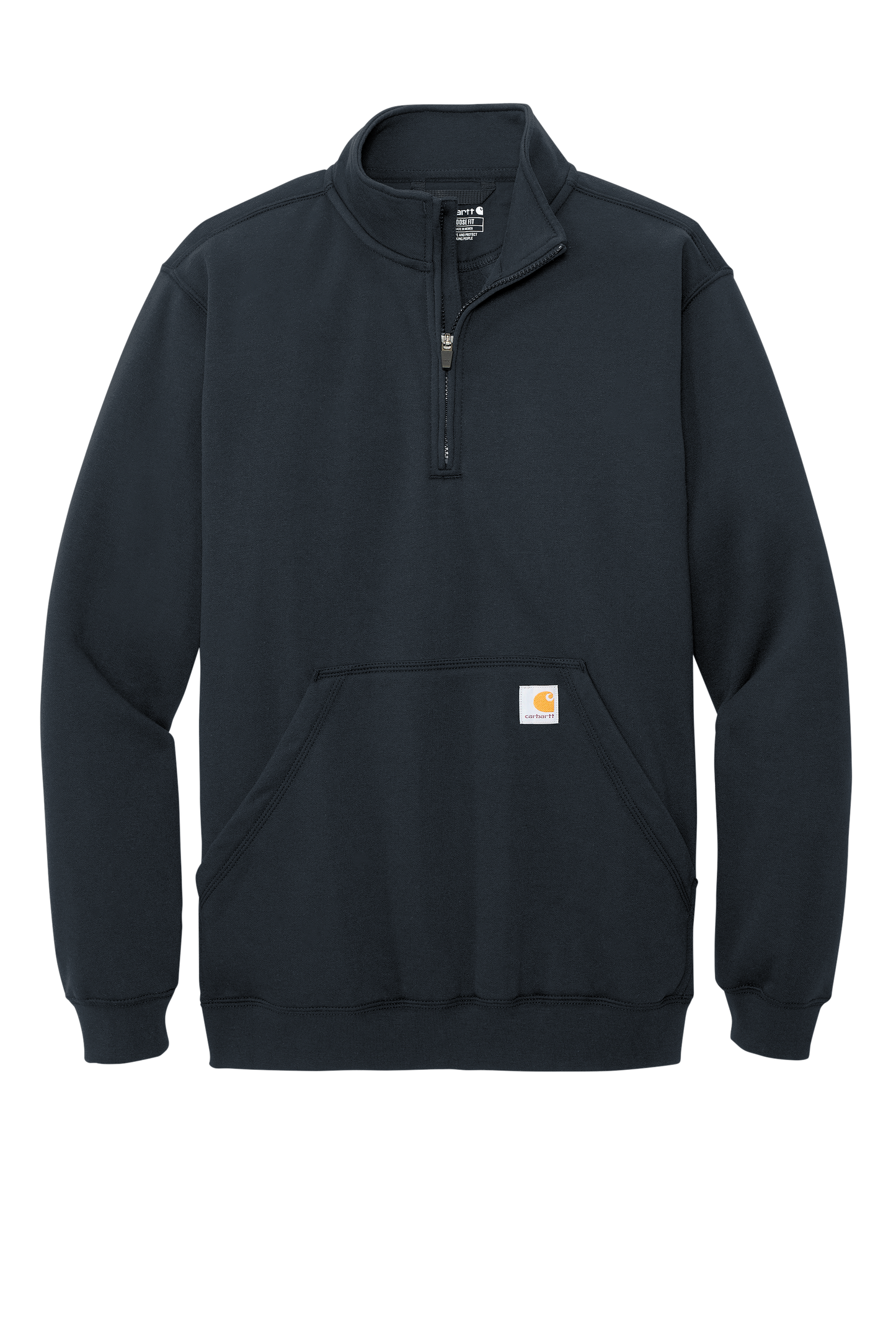 Carhartt® Midweight 1/4-Zip Mock Neck Sweatshirt - New Navy