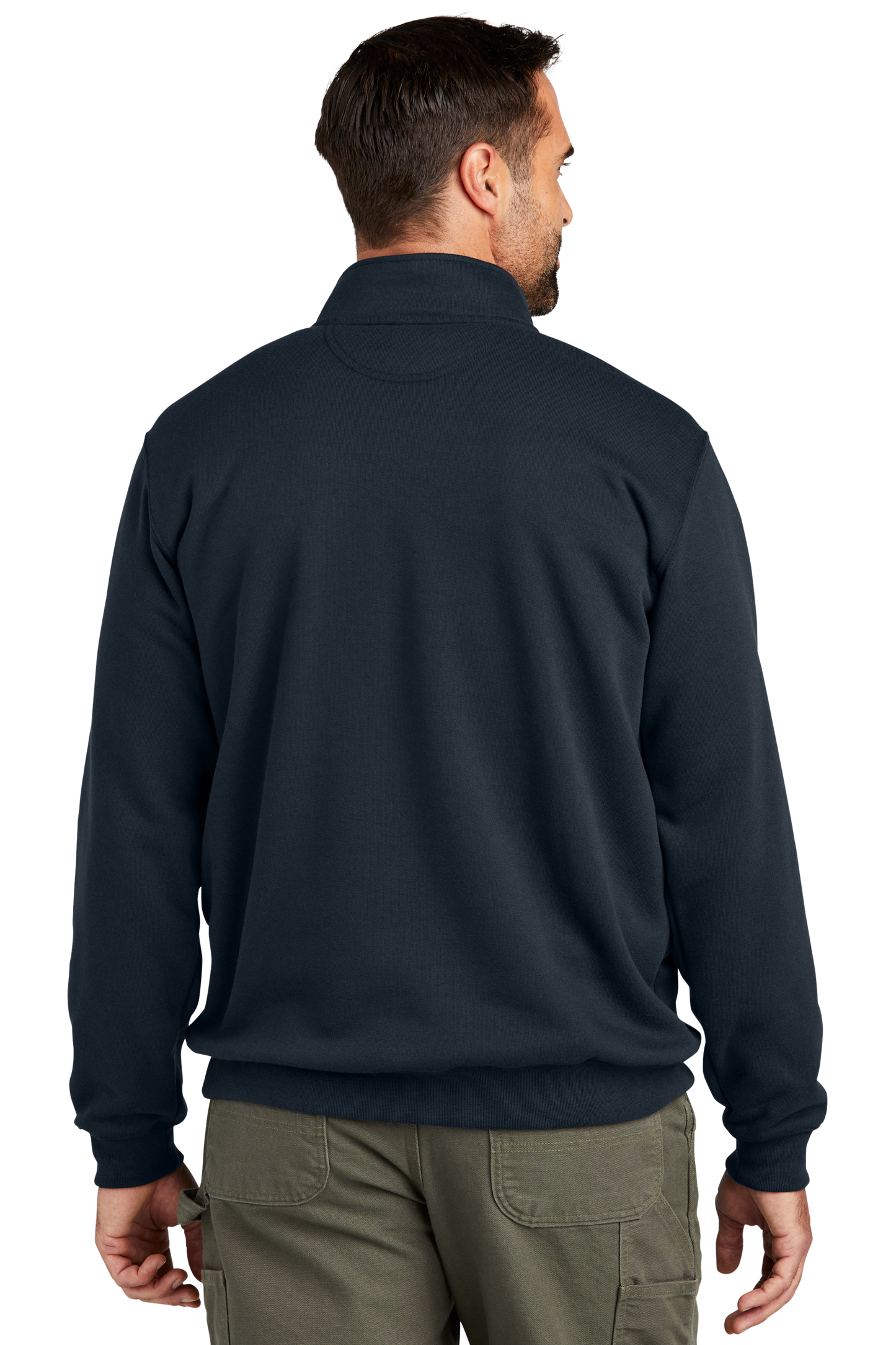 Carhartt® Midweight 1/4-Zip Mock Neck Sweatshirt - New Navy
