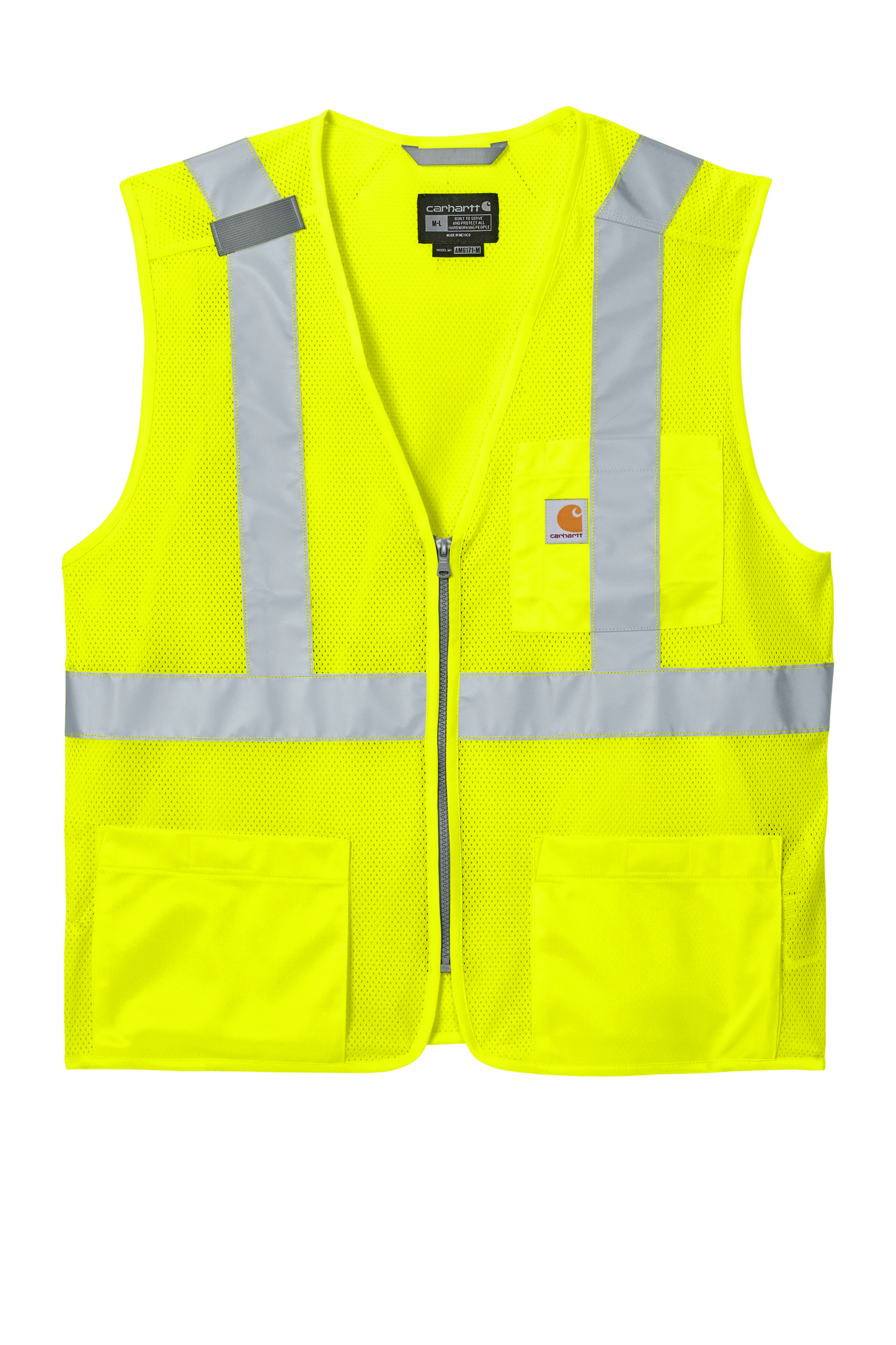 Carhartt® ANSI Class 2 Mesh Zip-Front Vest - Brite Lime