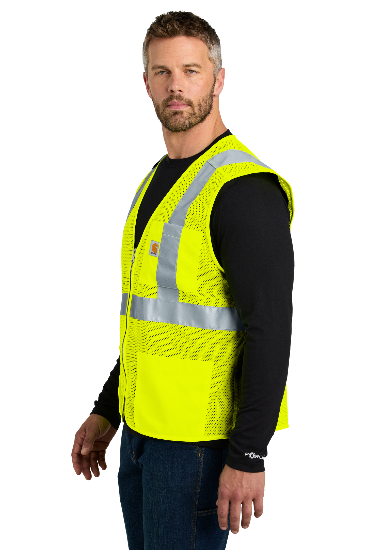 Carhartt® ANSI Class 2 Mesh Zip-Front Vest - Brite Lime