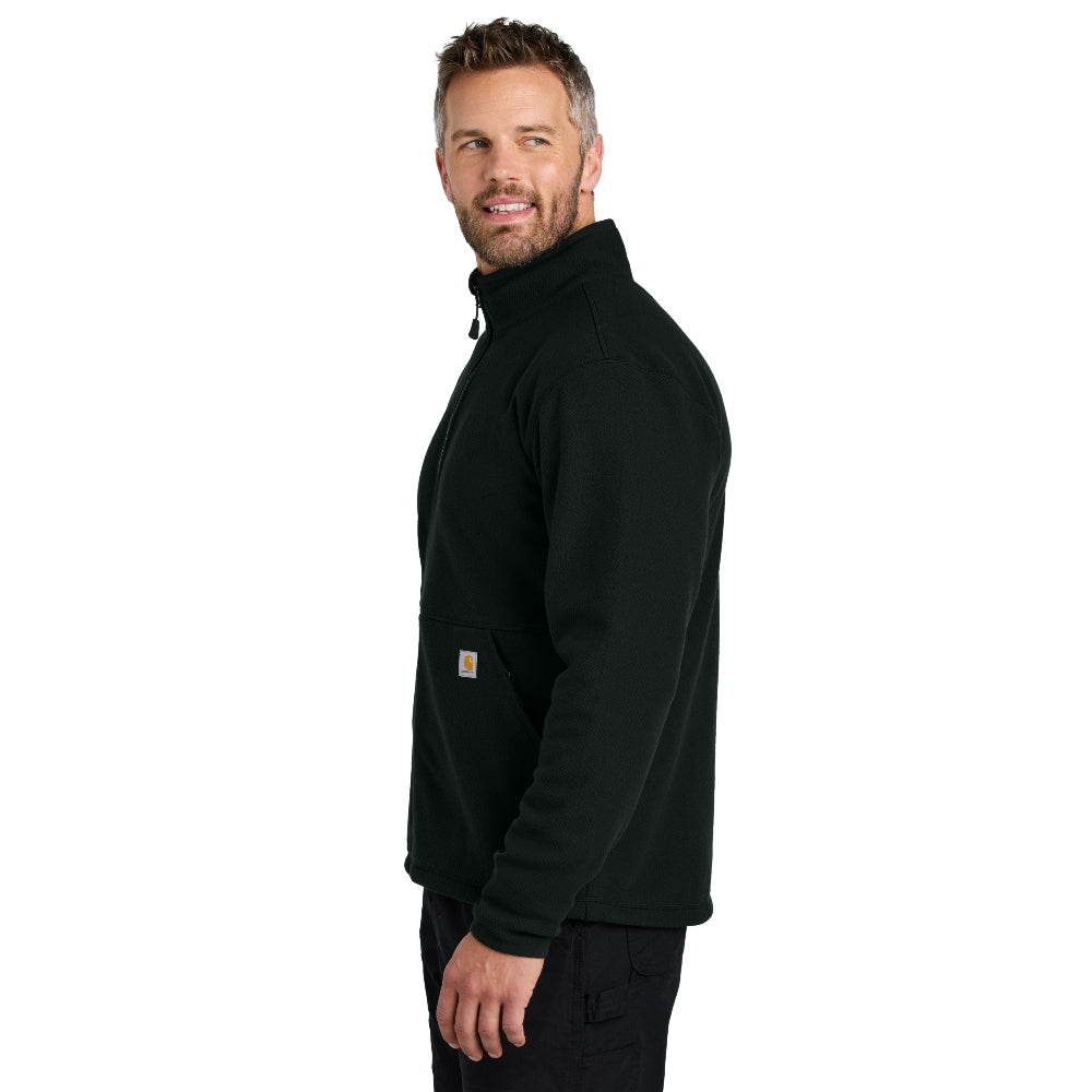 Carhartt® Textured Full-Zip Fleece Jacket - Black