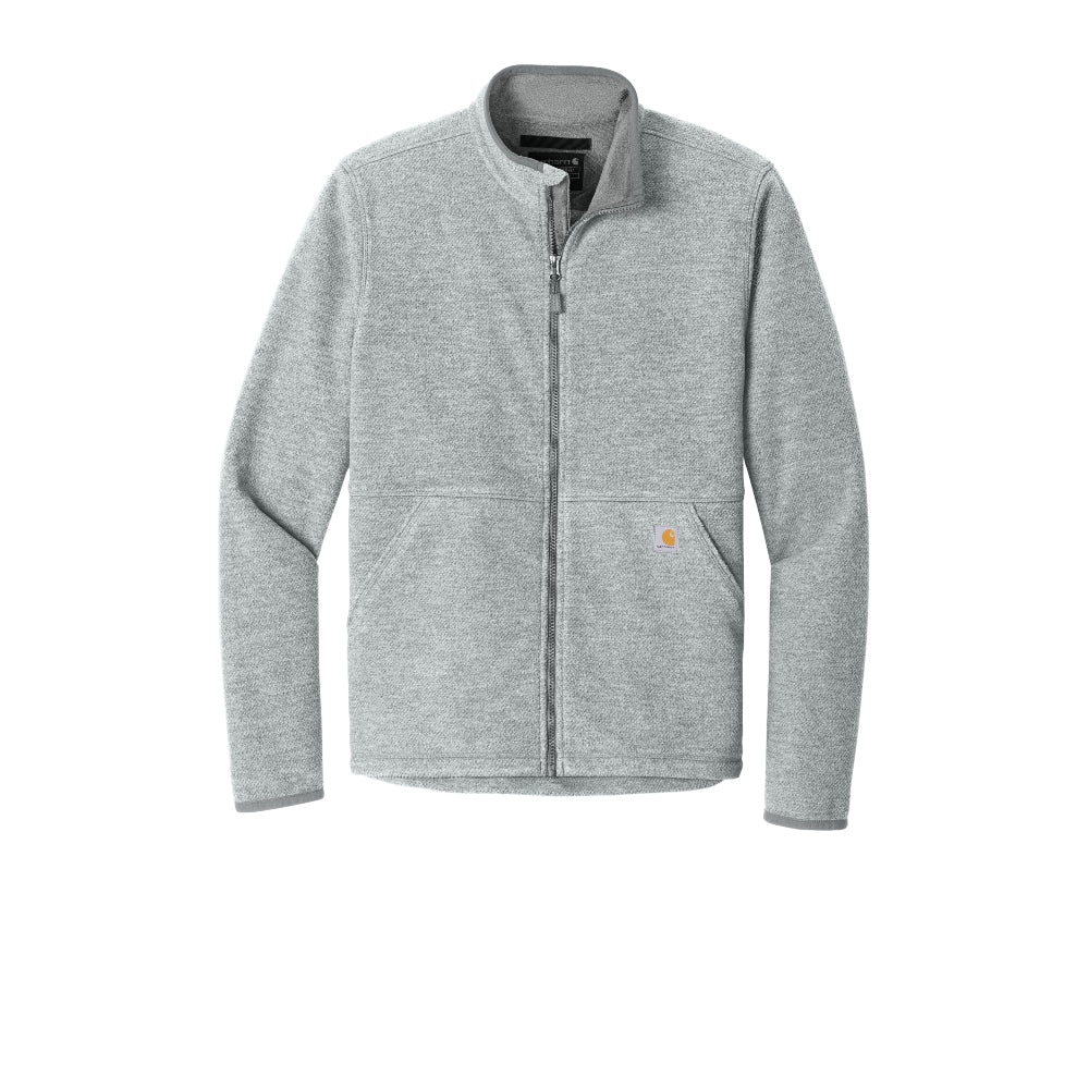 Carhartt® Textured Full-Zip Fleece Jacket - Heather Grey