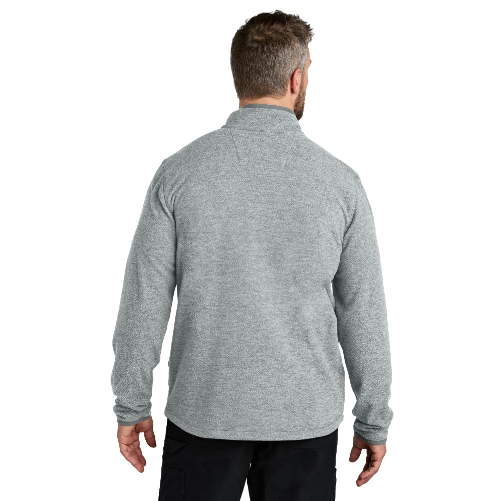 Carhartt® Textured Full-Zip Fleece Jacket - Heather Grey