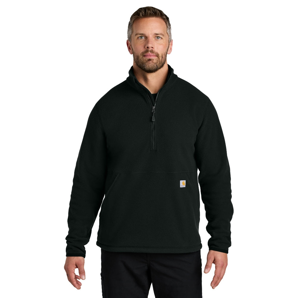 Carhartt® Textured 1/2-Zip Fleece Jacket - Black