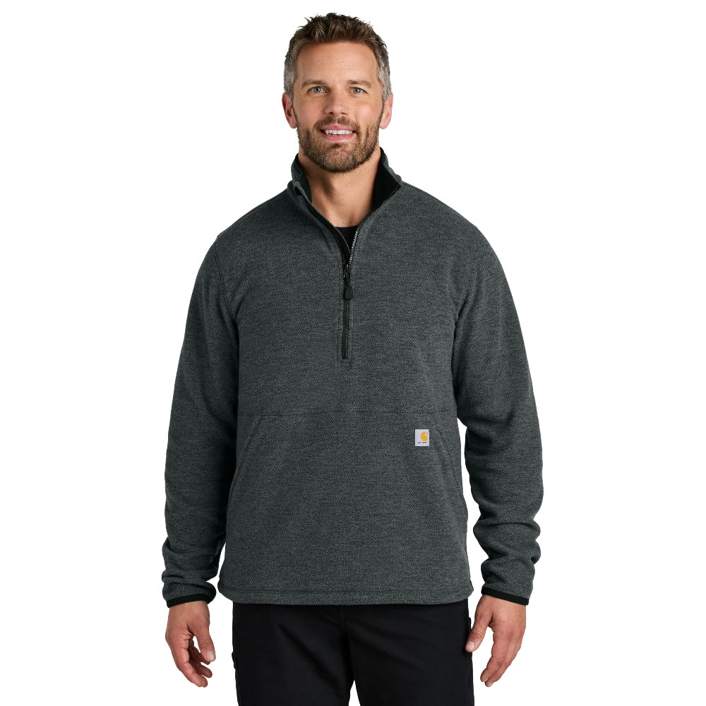 Carhartt® Textured 1/2-Zip Fleece Jacket - Carbon Heather