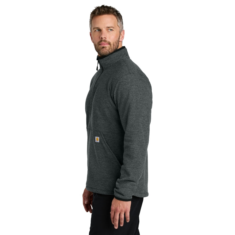 Carhartt® Textured 1/2-Zip Fleece Jacket - Carbon Heather