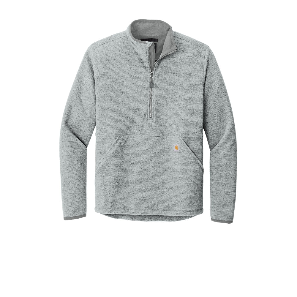 Carhartt® Textured 1/2-Zip Fleece Jacket - Heather Grey