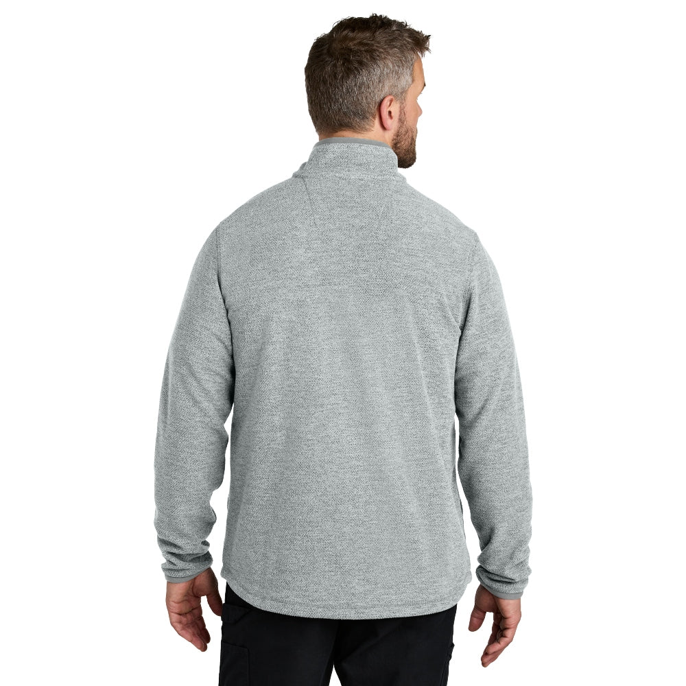 Carhartt® Textured 1/2-Zip Fleece Jacket - Heather Grey
