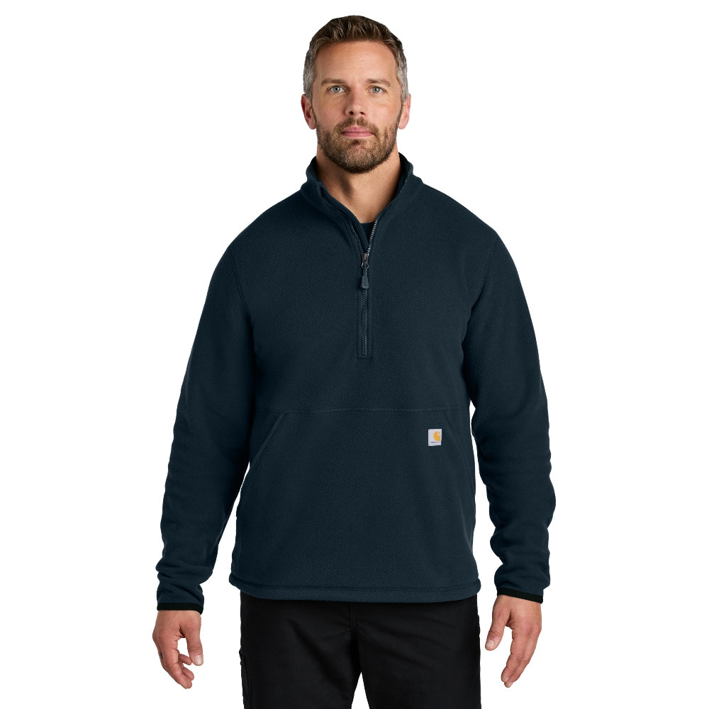 Carhartt® Textured 1/2-Zip Fleece Jacket - Navy