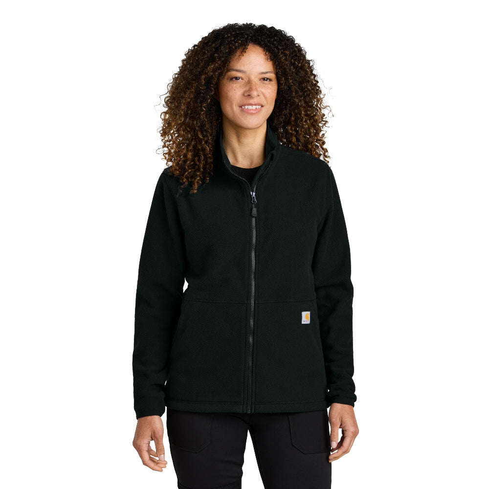 Carhartt® Women’s Textured Full-Zip Fleece Jacket - Black