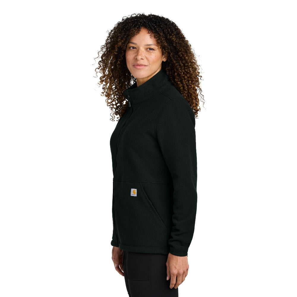 Carhartt® Women’s Textured Full-Zip Fleece Jacket - Black