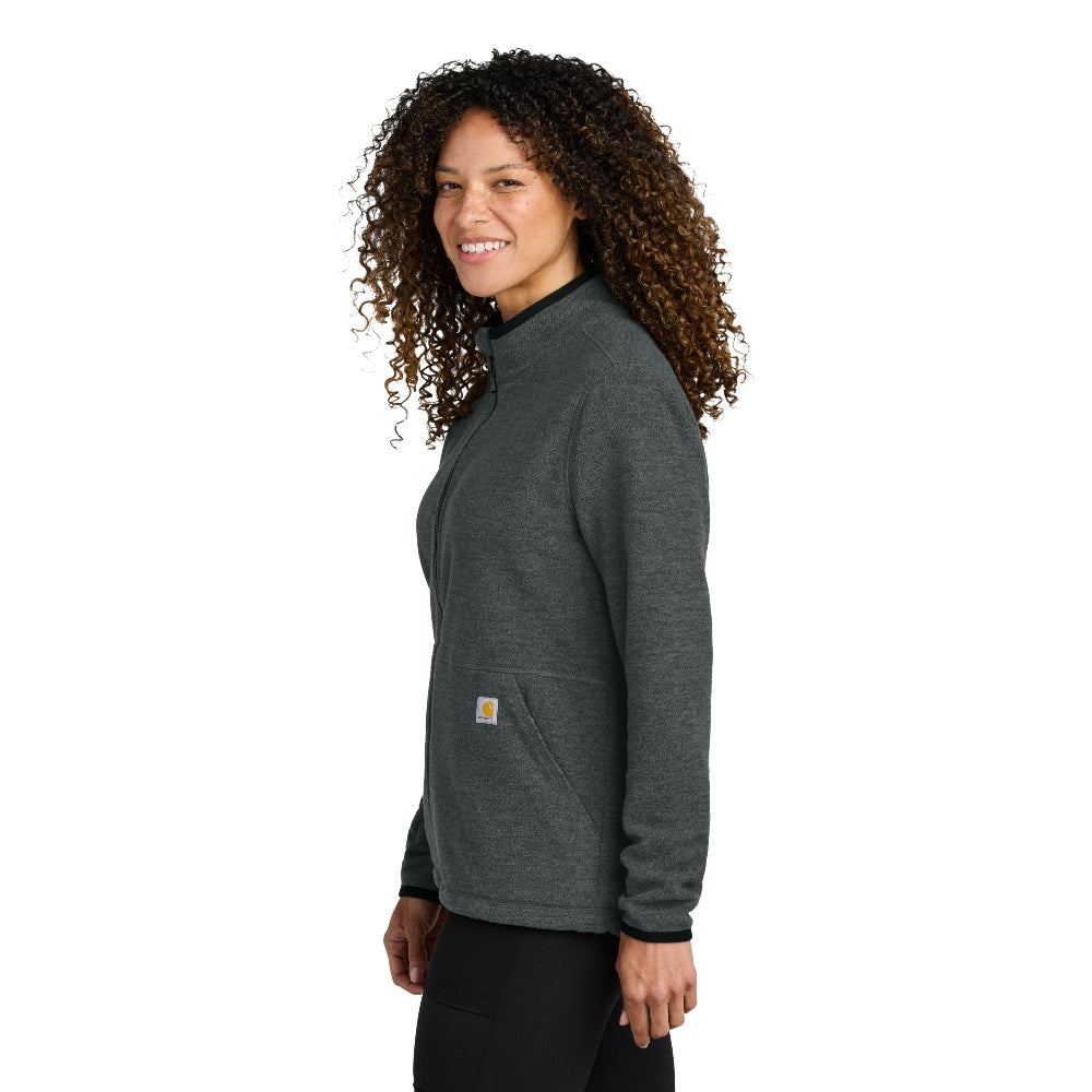 Carhartt® Women’s Textured Full-Zip Fleece Jacket - Carbon Heather