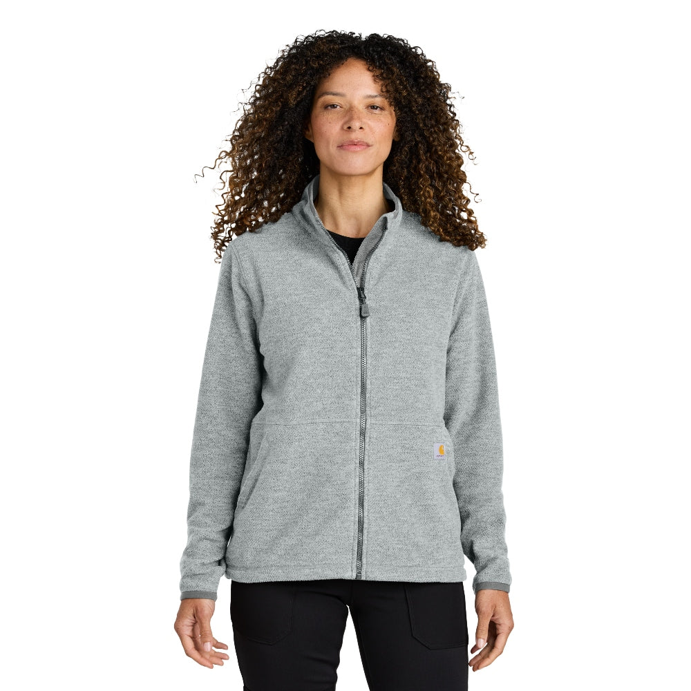 Carhartt® Women’s Textured Full-Zip Fleece Jacket - Heather Grey