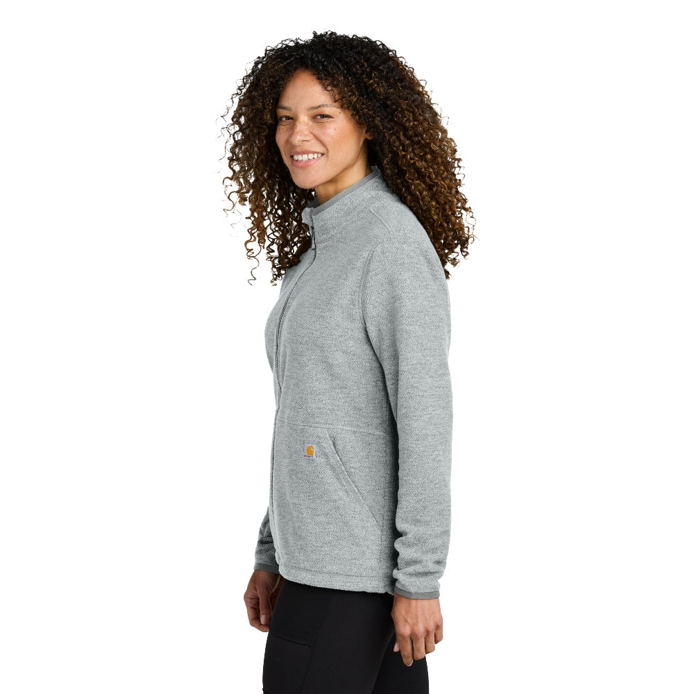 Carhartt® Women’s Textured Full-Zip Fleece Jacket - Heather Grey