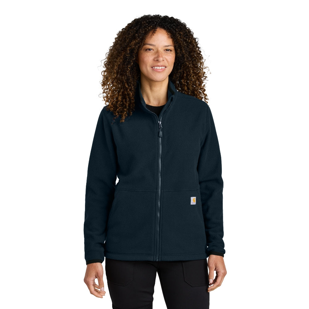 Carhartt® Women’s Textured Full-Zip Fleece Jacket - Navy