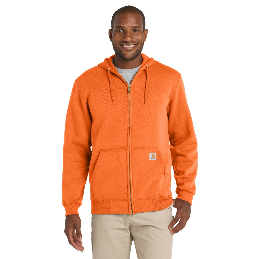Carhartt® Midweight Hooded Zip-Front Sweatshirt - Brite Orange