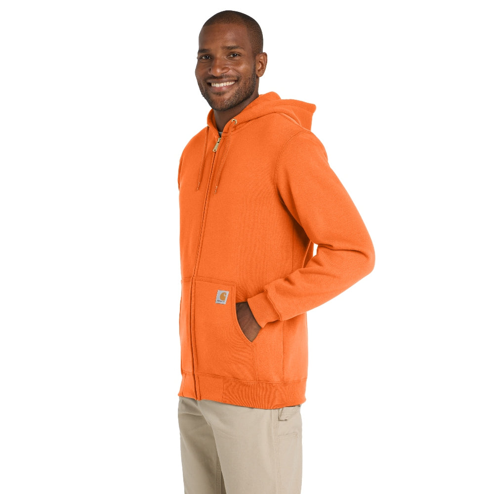 Carhartt® Midweight Hooded Zip-Front Sweatshirt - Brite Orange