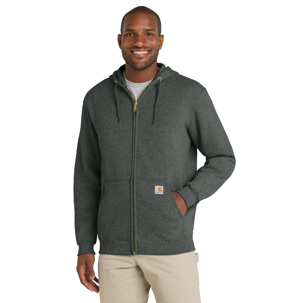 Carhartt® Midweight Hooded Zip-Front Sweatshirt - Carbon Heather