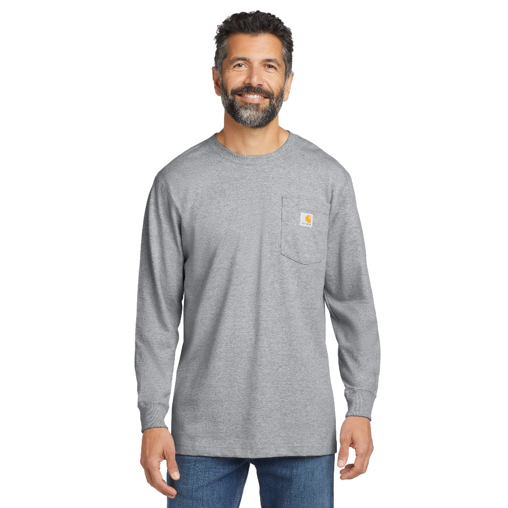 Carhartt® Workwear Pocket Long Sleeve T-Shirt - Heather Grey