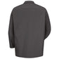 Red Kap® Long Sleeve Industrial Work Shirt  - Charcoal