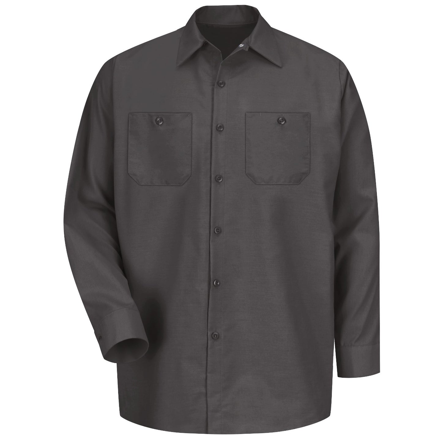 Red Kap® Long Sleeve Industrial Work Shirt  - Charcoal