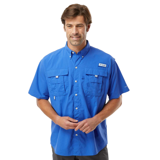 Men's PFG Bahama™ II Short Sleeve Shirt - Vivid Blue