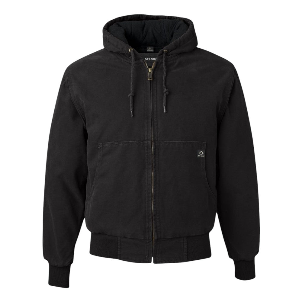 DRI DUCK Men's Cheyenne Boulder Cloth™ Hooded Jacket with Tricot Quilt Lining - Black