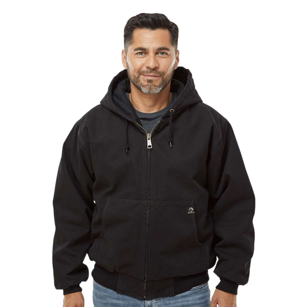DRI DUCK Men's Cheyenne Boulder Cloth™ Hooded Jacket with Tricot Quilt Lining - Black