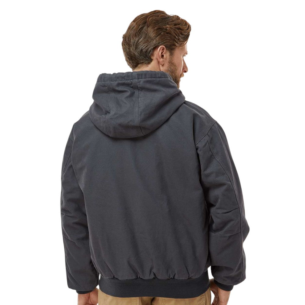 DRI DUCK Men's Cheyenne Boulder Cloth™ Hooded Jacket with Tricot Quilt Lining - Charcoal