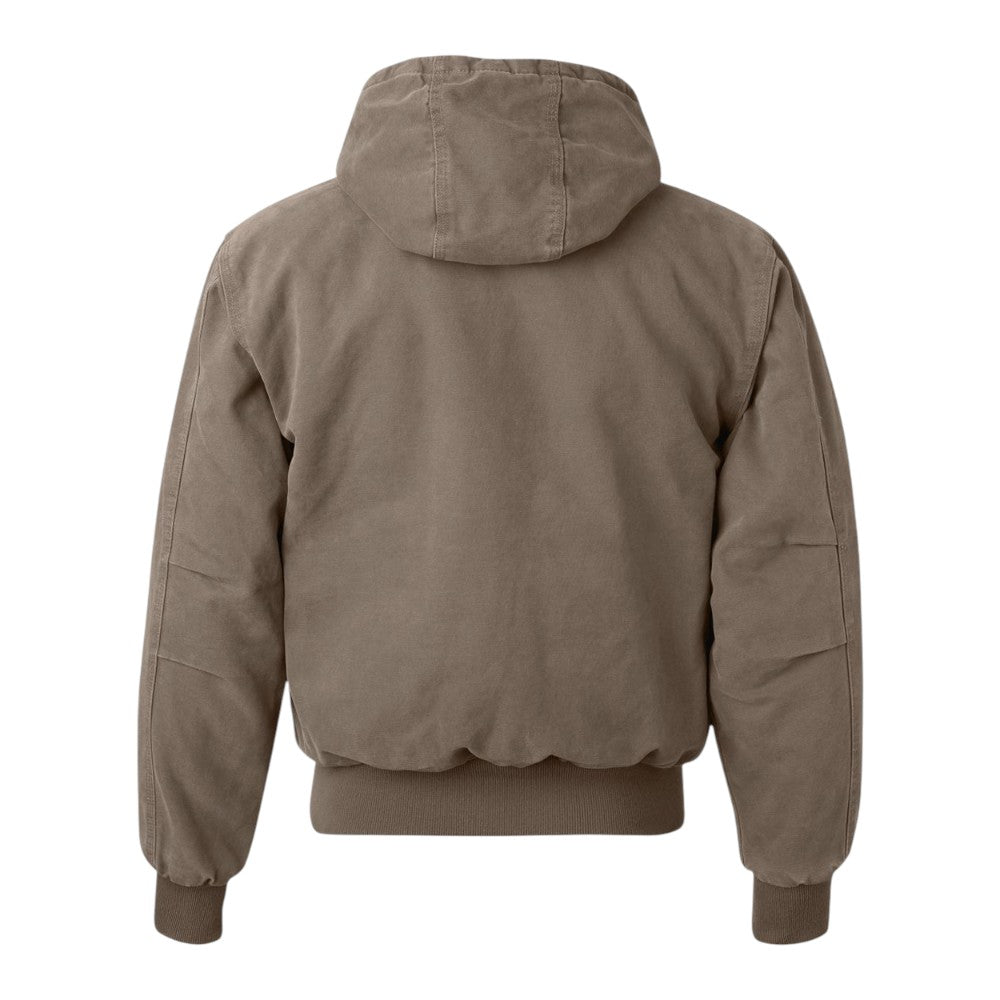 DRI DUCK Men's Cheyenne Boulder Cloth™ Hooded Jacket with Tricot Quilt Lining - Gravel