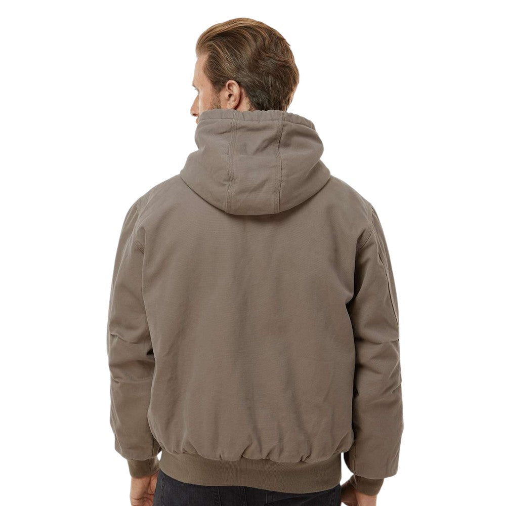 DRI DUCK Men's Cheyenne Boulder Cloth™ Hooded Jacket with Tricot Quilt Lining - Gravel