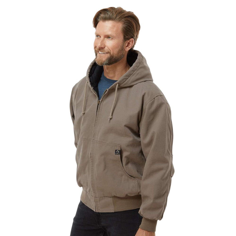 DRI DUCK Men's Cheyenne Boulder Cloth™ Hooded Jacket with Tricot Quilt Lining - Gravel
