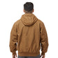 DRI DUCK Men's Cheyenne Boulder Cloth™ Hooded Jacket with Tricot Quilt Lining - Saddle