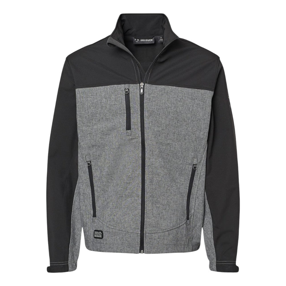 DRI DUCK Men's Motion Soft Shell Jacket - Black Heather/Black