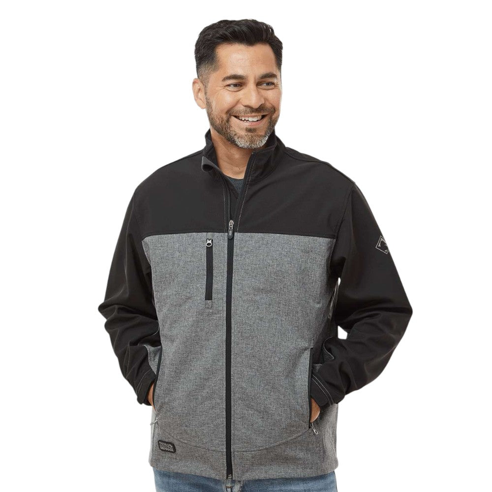 DRI DUCK Men's Motion Soft Shell Jacket - Black Heather/Black